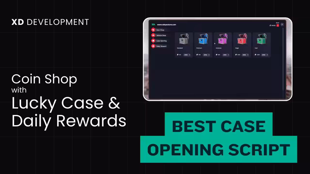 xd_coinshop.png Tebex Coin Shop with Cases and Daily Rewards