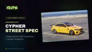Ubermacht Cypher Street SPEC | Addon Sound | 224 Tuning Parts | Liveries | Vanilla Edit